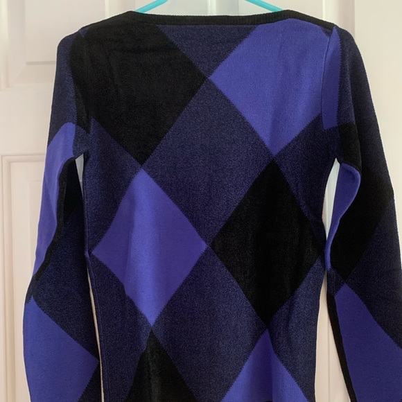 Sportmax Code Blue Plaid Sweater - Picture 3 of 3
